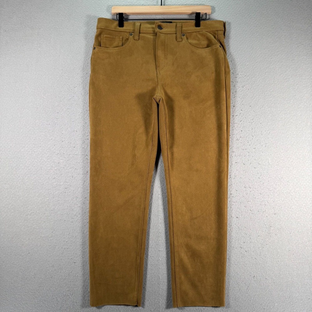 Banana Republic High Rise Slim Pants Women 31/12 Petite Brown Horse Hair Comfort